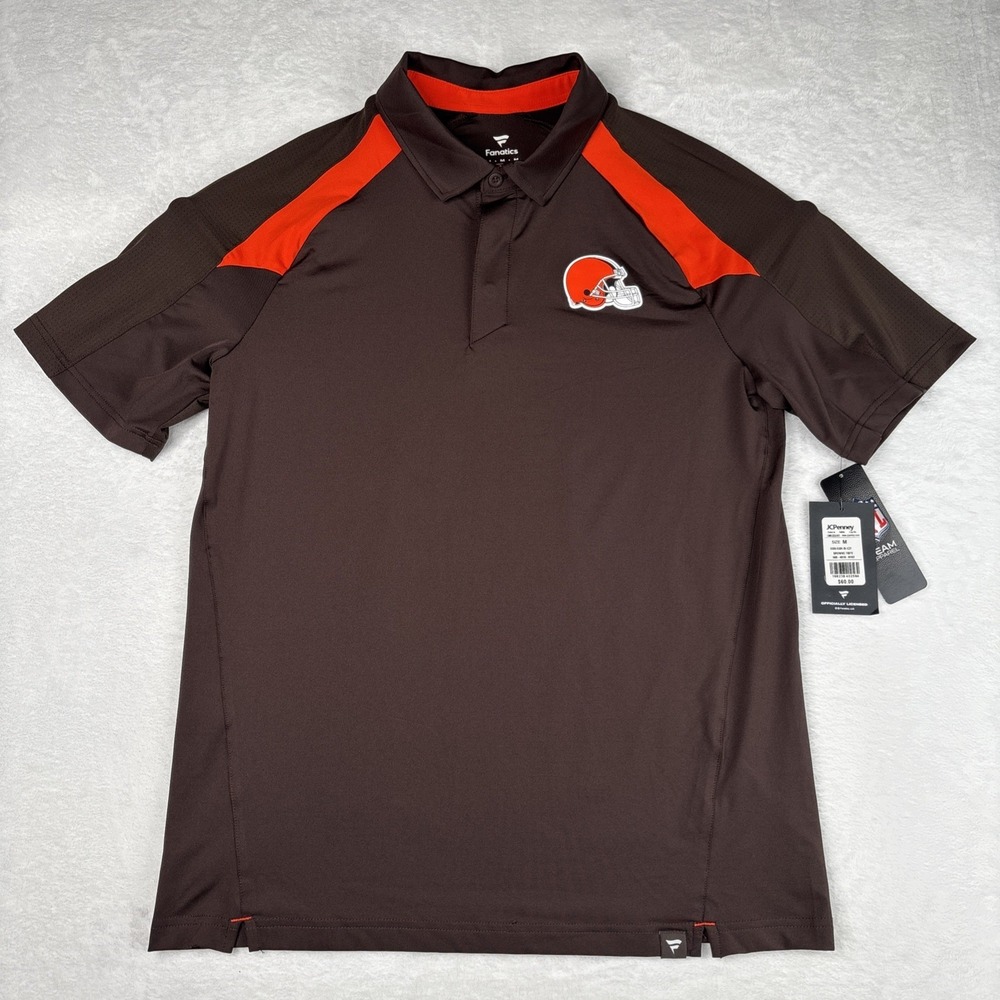 Cleveland Browns Fanatics Polo Shirt NFL Football Sports Men's Size Medium